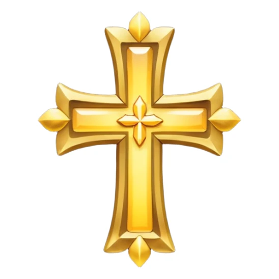 Une croix dorée et lumineuse des cieux sticker