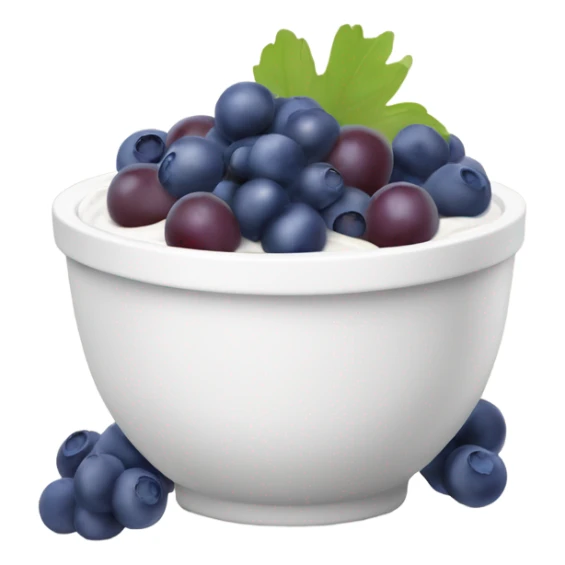 yoghurt bowl with grapes and blueberries sticker