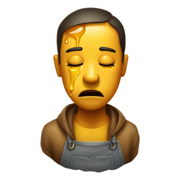 😩 with honey coming out his mouth sticker