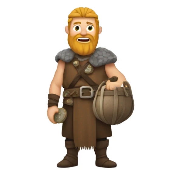 Viking with a bag of coins  sticker