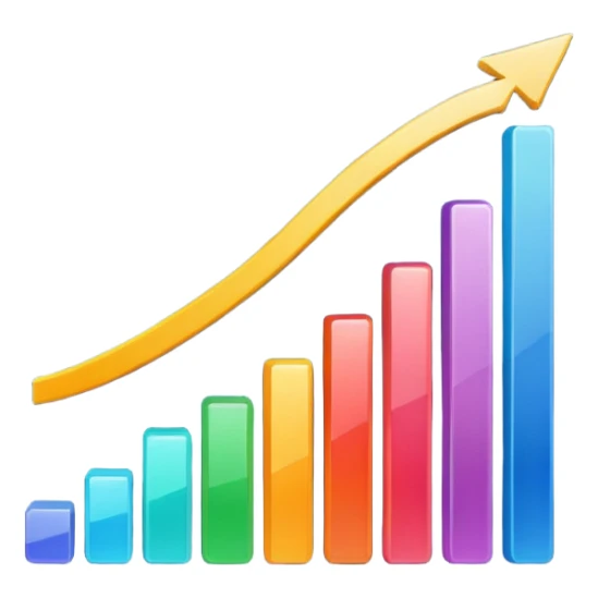 grafico de barras ascenndente y descendente sticker