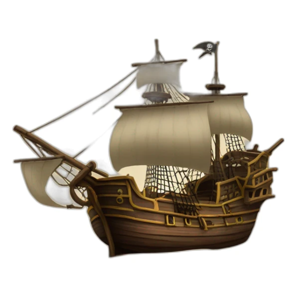 A wreck of a pirate galleon sticker