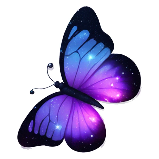 Purple-Shiny-Gem-Crystal-Glitter-Nebula-Gradient-Sparkle-Stars-Glossy-Butterfly sticker