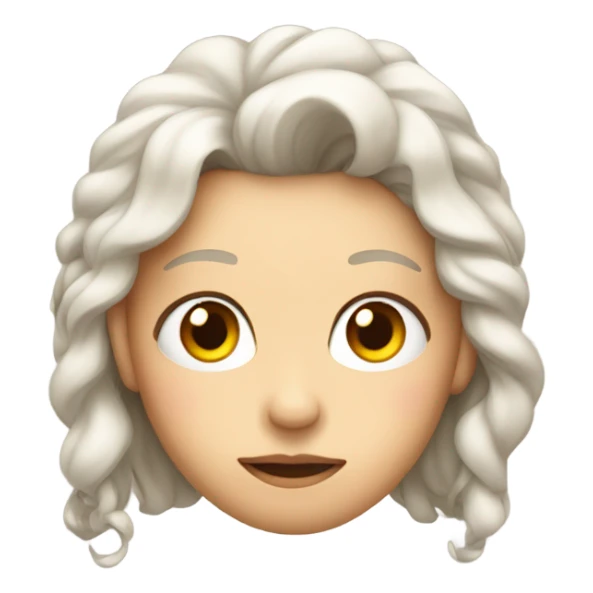 blank stare with hair bow  sticker