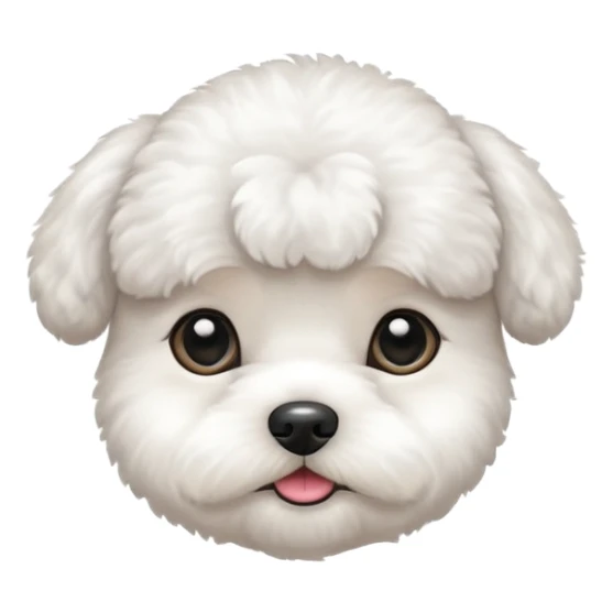 white baby Bichon Frise only face  sticker