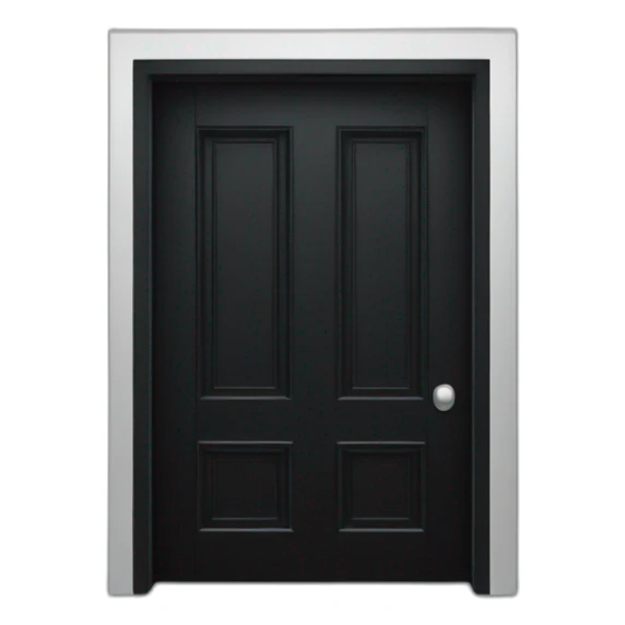 Black door logo sticker