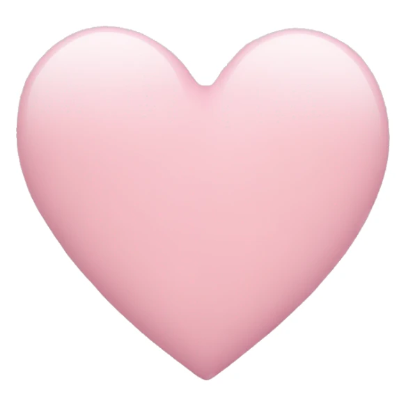 Light pink heart emoji with no face sticker