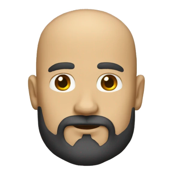 Crown Bald head doctor tan skin crown black beard sticker