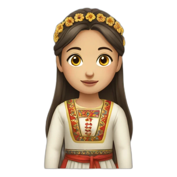 kavkaz girl in osetian costume sticker