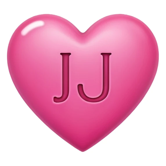 pink heart with the letter j in it sticker