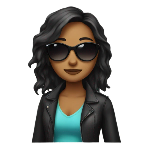 Girl wear sunglasses  sticker