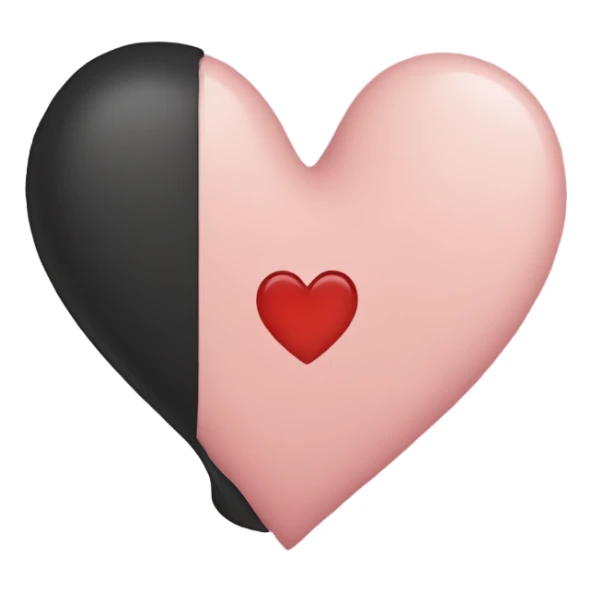 One half of the heart sticker