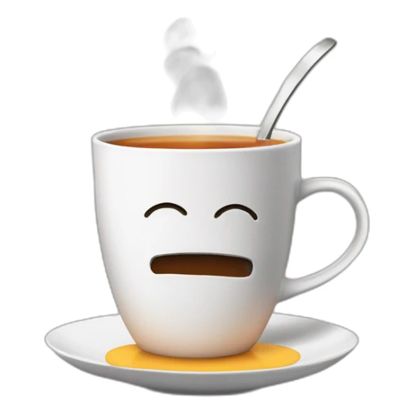 the word iq on a cup of tea sticker