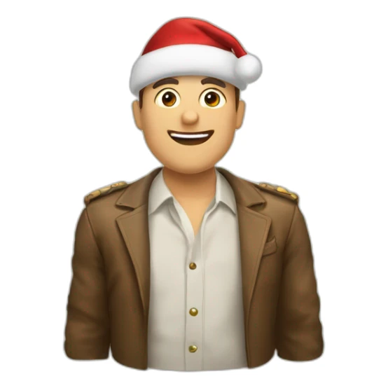 Sapins de Noël porter par le père Noël sticker