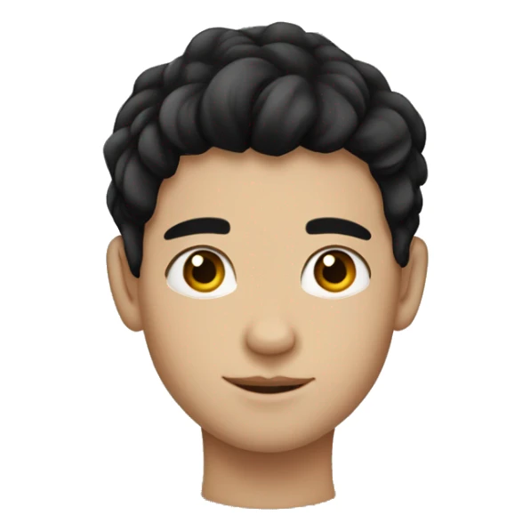 PRINCESS BOY WITH BLACK HAIR AND FAIR SKIN sticker