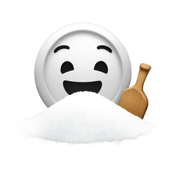 A happy face with a pile of salt  sticker