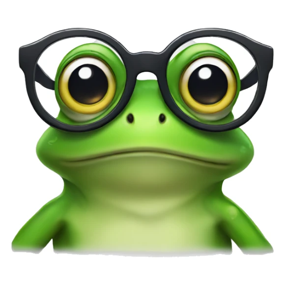 Frog with glasses sticker