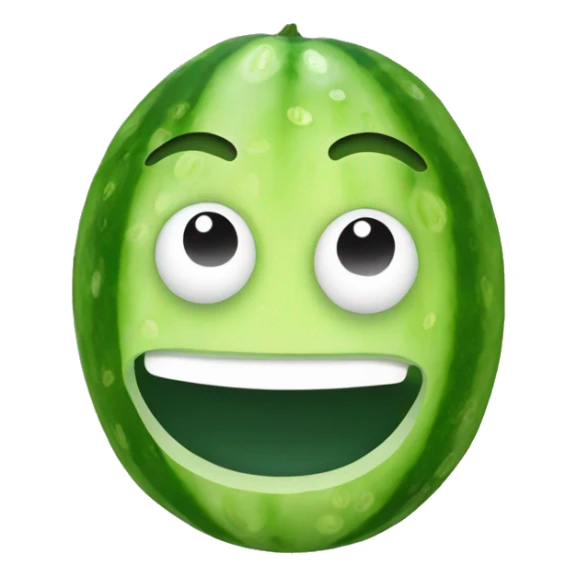 Smiley with cucumber on its eyes and face mask  sticker