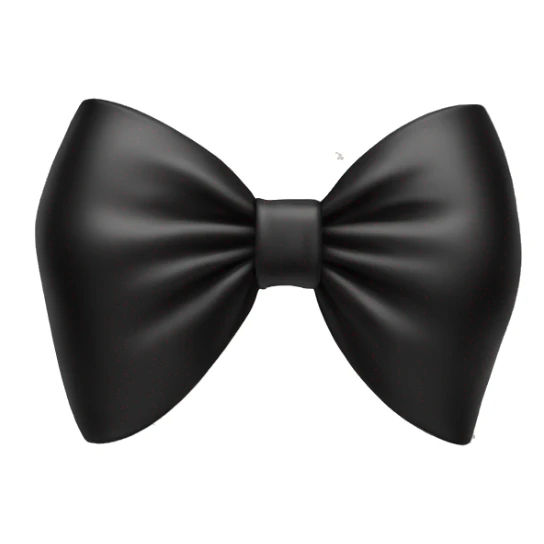 Black coquette bow with only back in it and no other colour  sticker