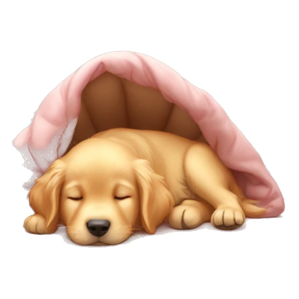 Golden retriever puppy Sleep  sticker