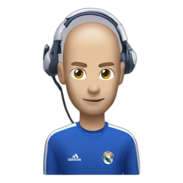 phone on the head of zidane sticker
