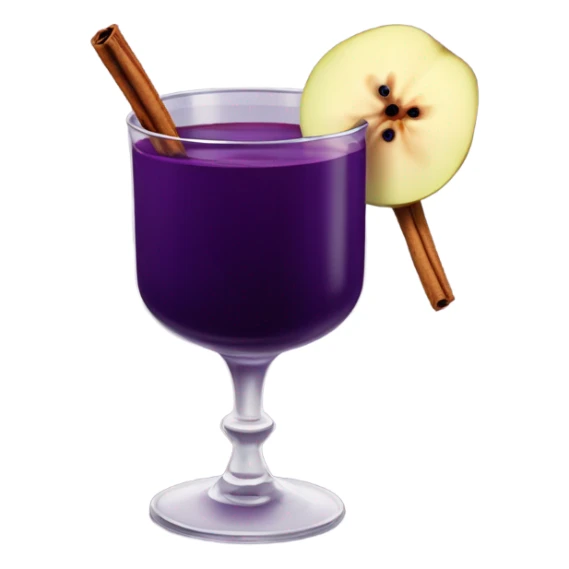 Glass of Juice with Blackberry, pear and a cinnamon stick  sticker