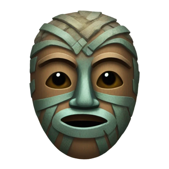 West african mask sticker