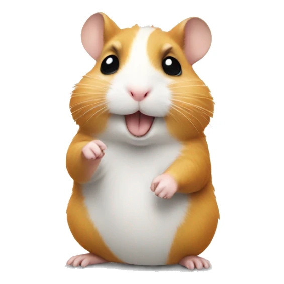 hamster showing peace sign sticker
