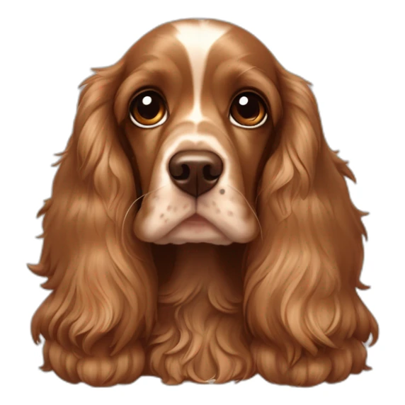 Cachorro Cocker spaniel marrom dormindo olhos fechados sticker