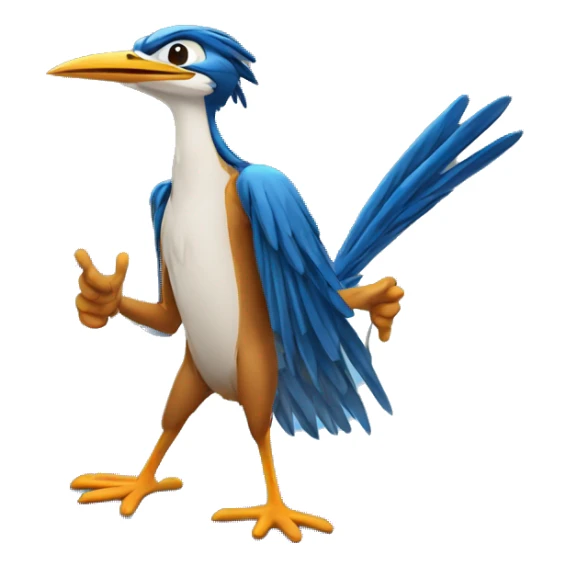 road runner holding a see you soon banner sticker