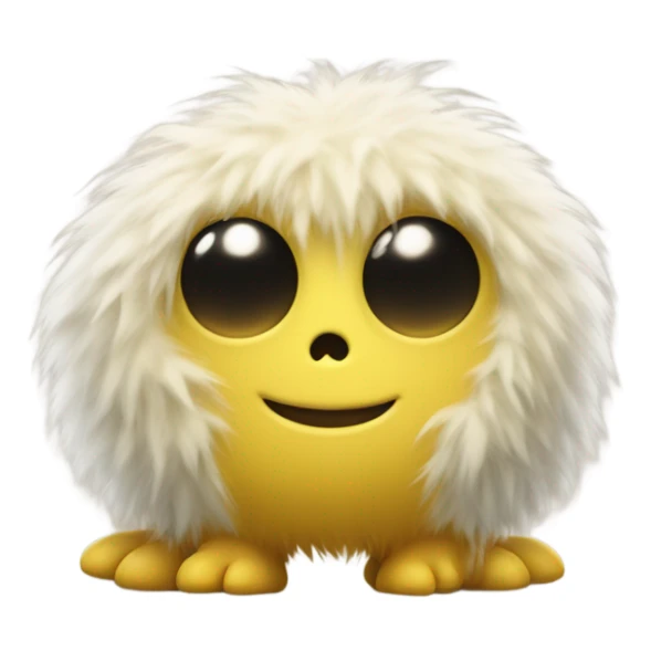 kind funny yellow baby monster sticker