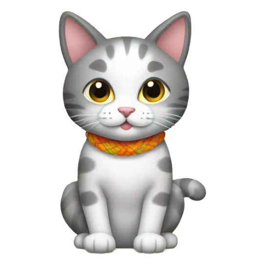 Cat branca festa junina sticker