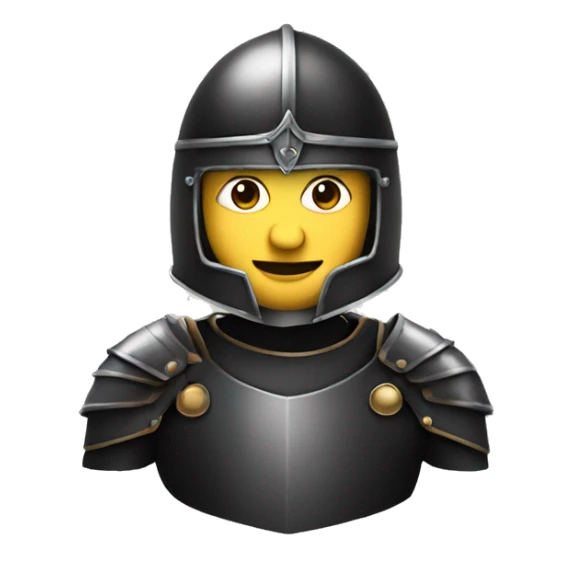 A stylish male in a knight black helmet with a face and body sticker