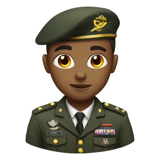 military boy in uniform sticker