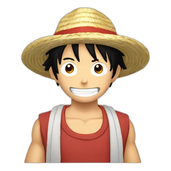 Luffy emoji style sticker