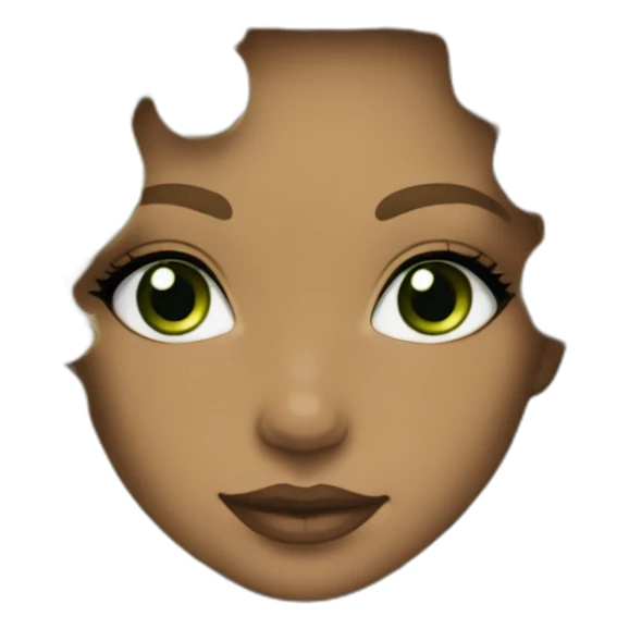 Light skin wsh Green eyes blonde curly hair sticker