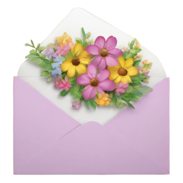 Beautiful Greeting card with flowers on the cover sticker