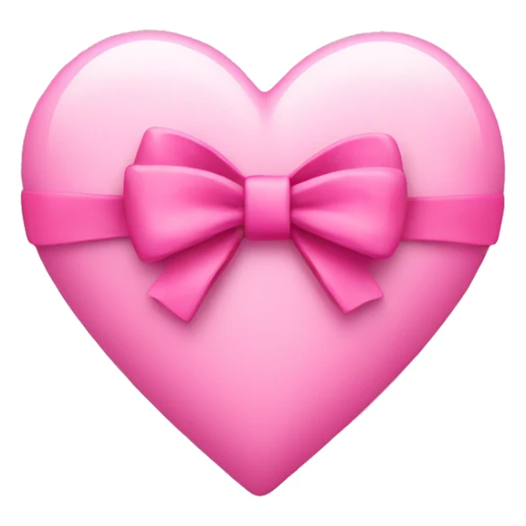 pink heart with bow sticker