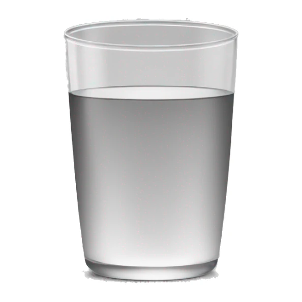 glass of water grayscale sticker