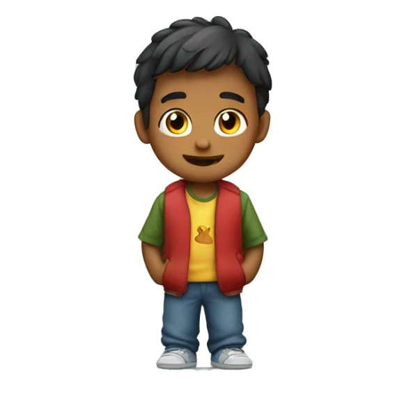 Niño diciendo hola sticker