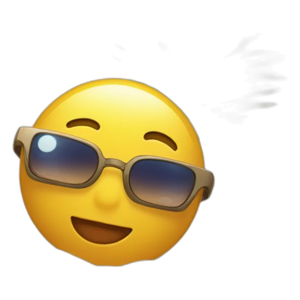 amongus con anteojos de sol tomando sol en la playa sticker