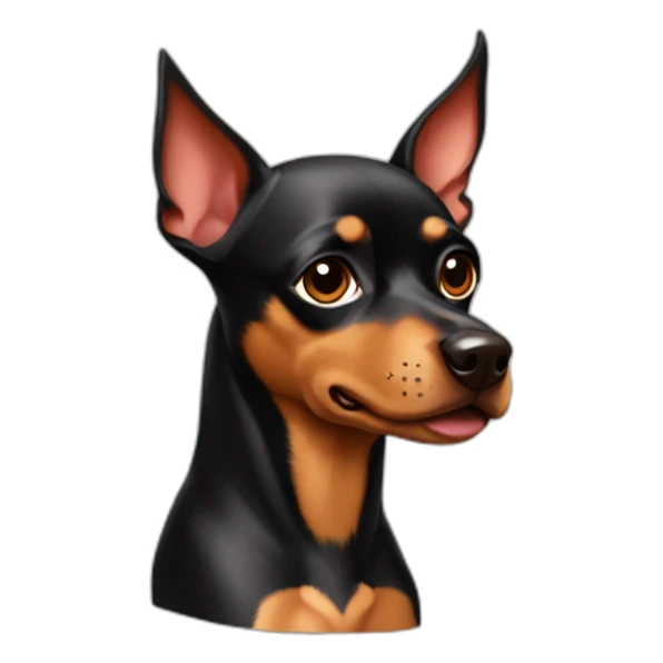 caramel-color-pinscher-batman-dog sticker