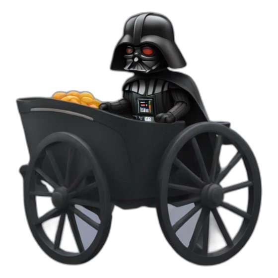 Dark vador qui joue au cart  sticker