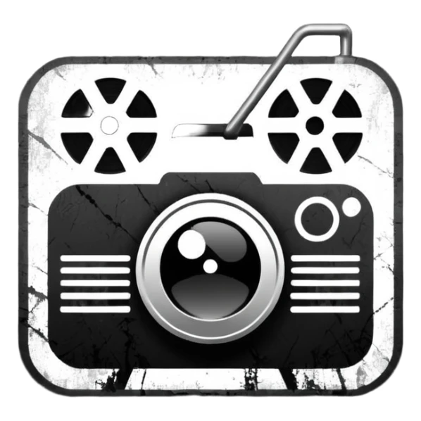 Grunge Film logo sticker