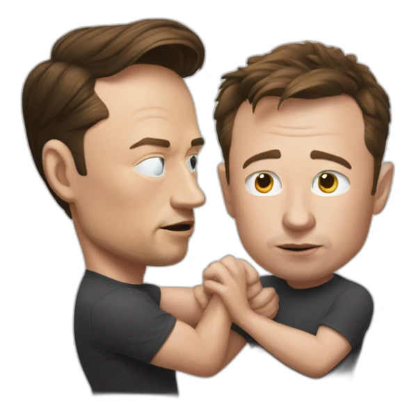 Elon musk wrestling with mark zukerberg sticker