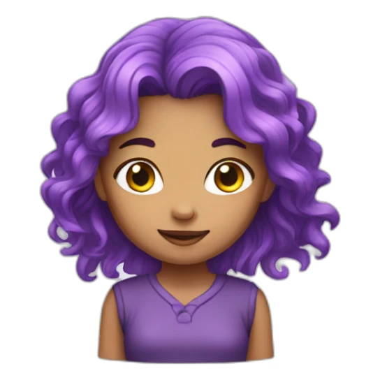 Purple haired girl sticker