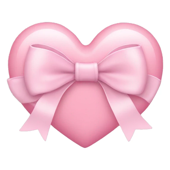 pastel pink heart with bow around it sticker