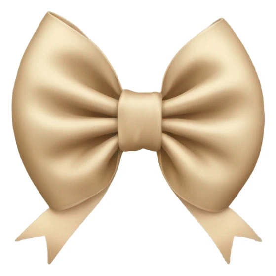 Beige bow sticker