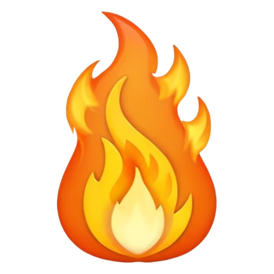 simple flame sticker