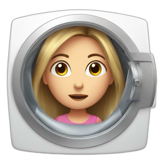 Girl stuck in dryer sticker